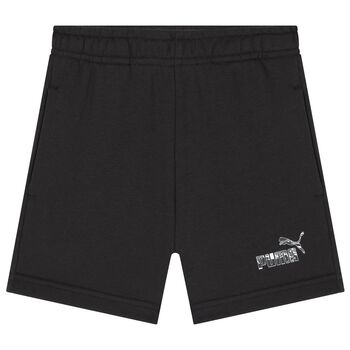 Boys Black Logo Shorts