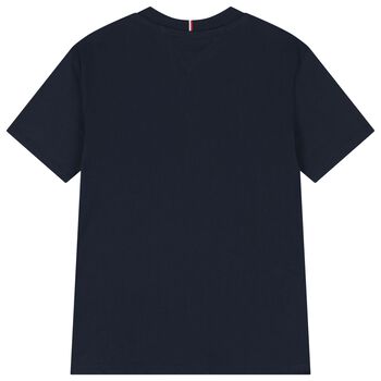 Boys Navy Blue Logo T-Shirt