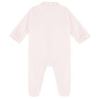 Baby Girls Pink Bunny Babygrow, 1, hi-res