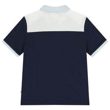 Boys Navy Blue Logo Polo Shirt