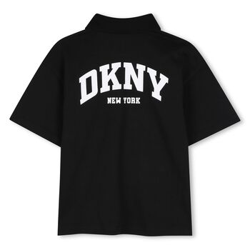 Boys Black Logo Polo Shirt