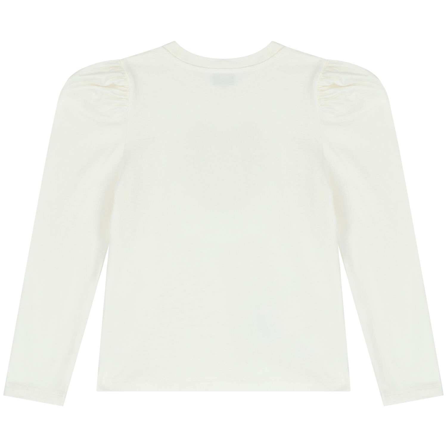 Girls Ivory Teddy Bear Long Sleeve Top, 1, hi-res