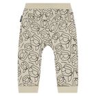 Younger Boys Ivory & Beige Ikonik Karl Tracksuit , 1, hi-res