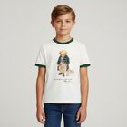 Boys Ivory & Green Polo Bear T-Shirt, 1, hi-res