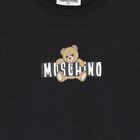 Girls Black Teddy Bear Logo Dress, 7, hi-res
