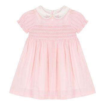 Baby Girls Pink Smocked Dress