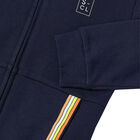 Boys Navy Hoodie Jacket, 1, hi-res