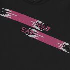 Girls Black Logo Hooded Top, 1, hi-res