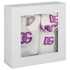 Baby Girls White & Purple Majolica Babygrow Gift Set, 1, hi-res