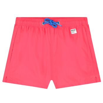 Girls Neon Pink Swim Shorts
