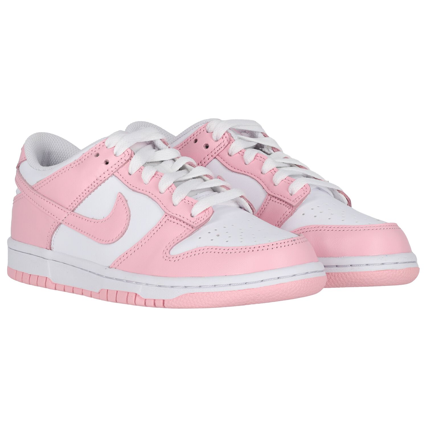 Girls Pink & White Dunk Low Trainers, 2, hi-res image number null