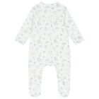 Baby Boys White & Blue Toys Babygrow, 1, hi-res