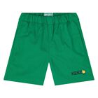 Younger Boys Green Logo Shorts, 1, hi-res