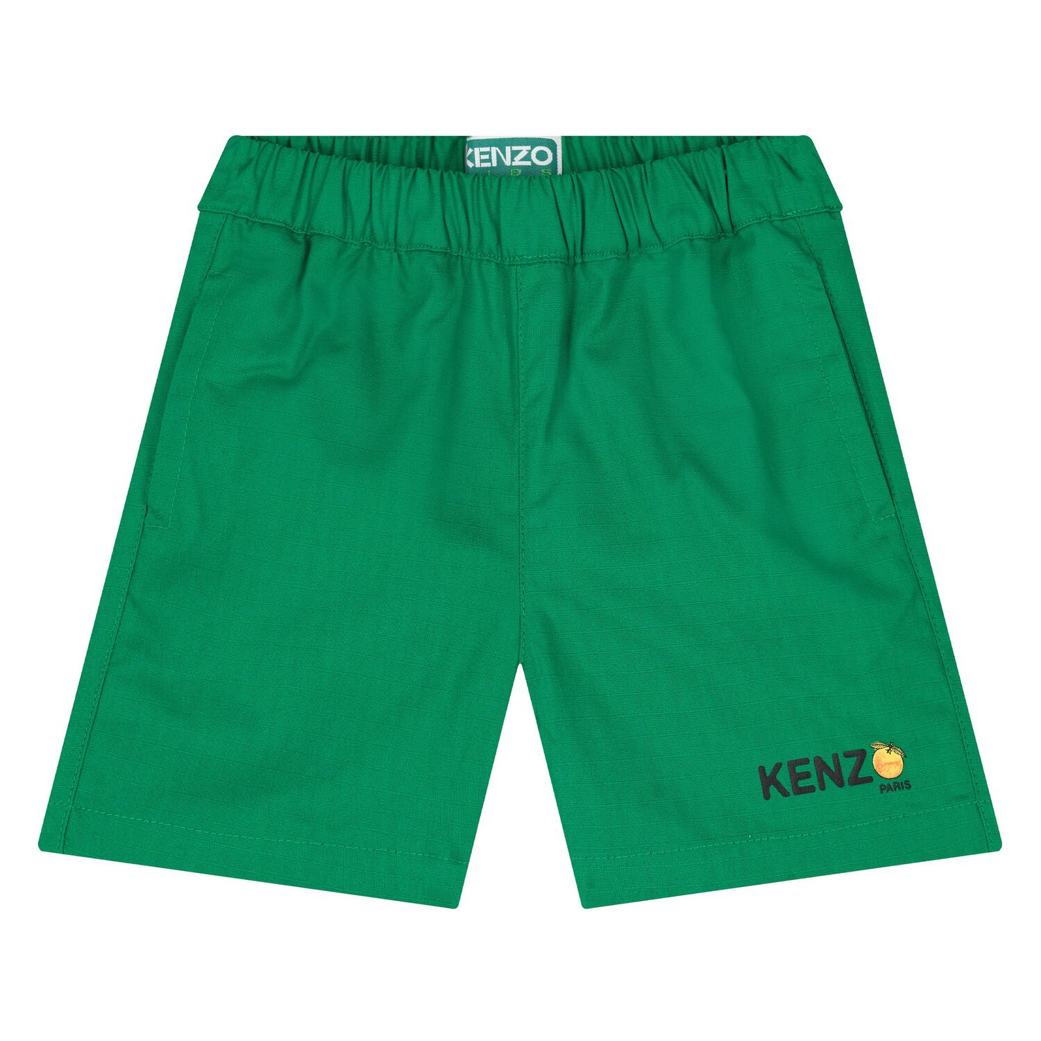 Younger Boys Green Logo Shorts, 1, hi-res