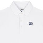 Boys White Logo Polo Shirt, 1, hi-res