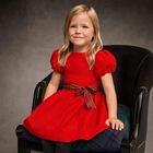 Girls Red Logo Dress, 1, hi-res