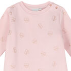 Younger Girls Pink Logo Dress, 1, hi-res