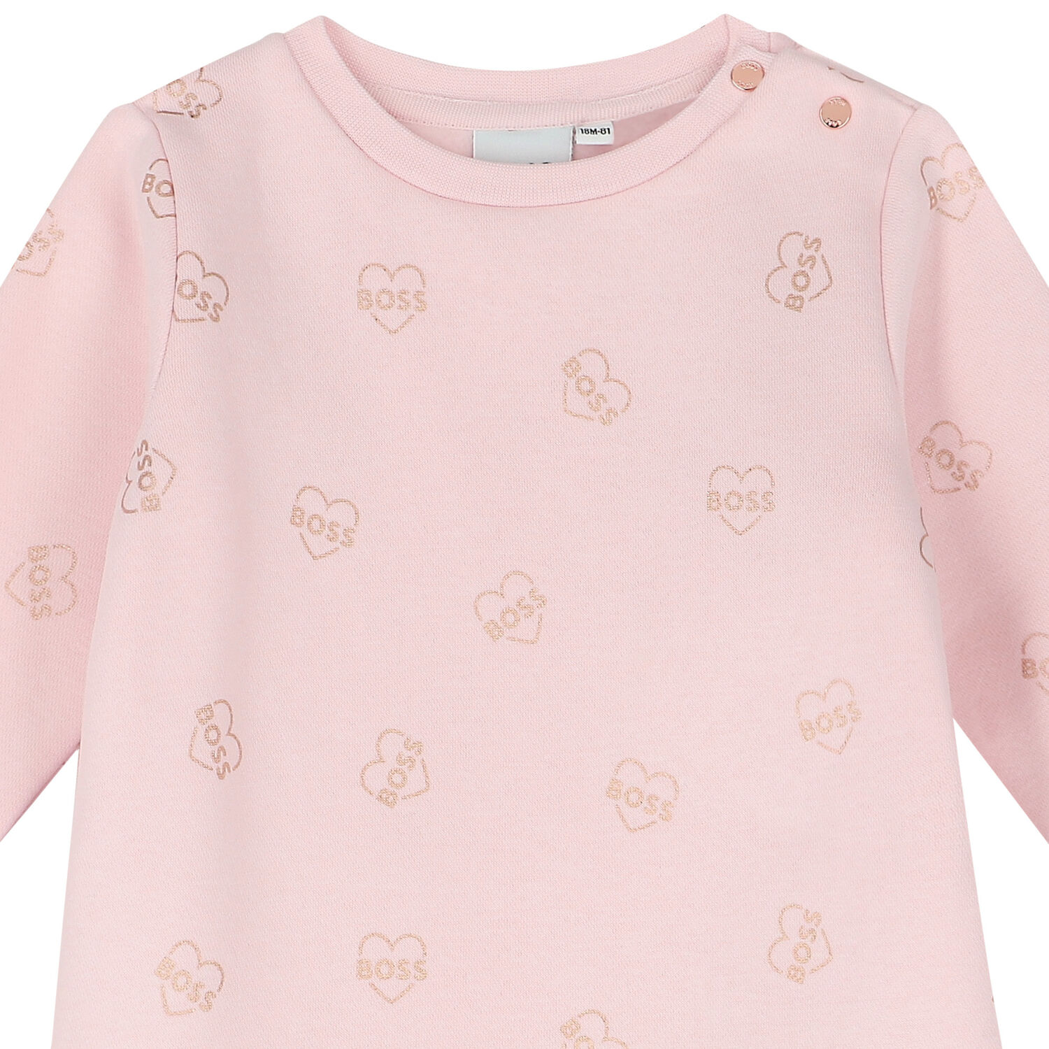 Younger Girls Pink Logo Dress, 1, hi-res