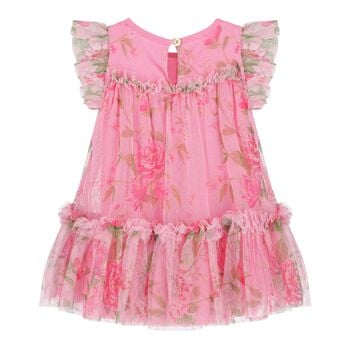 Baby Girls Pink Floral Tulle Dress