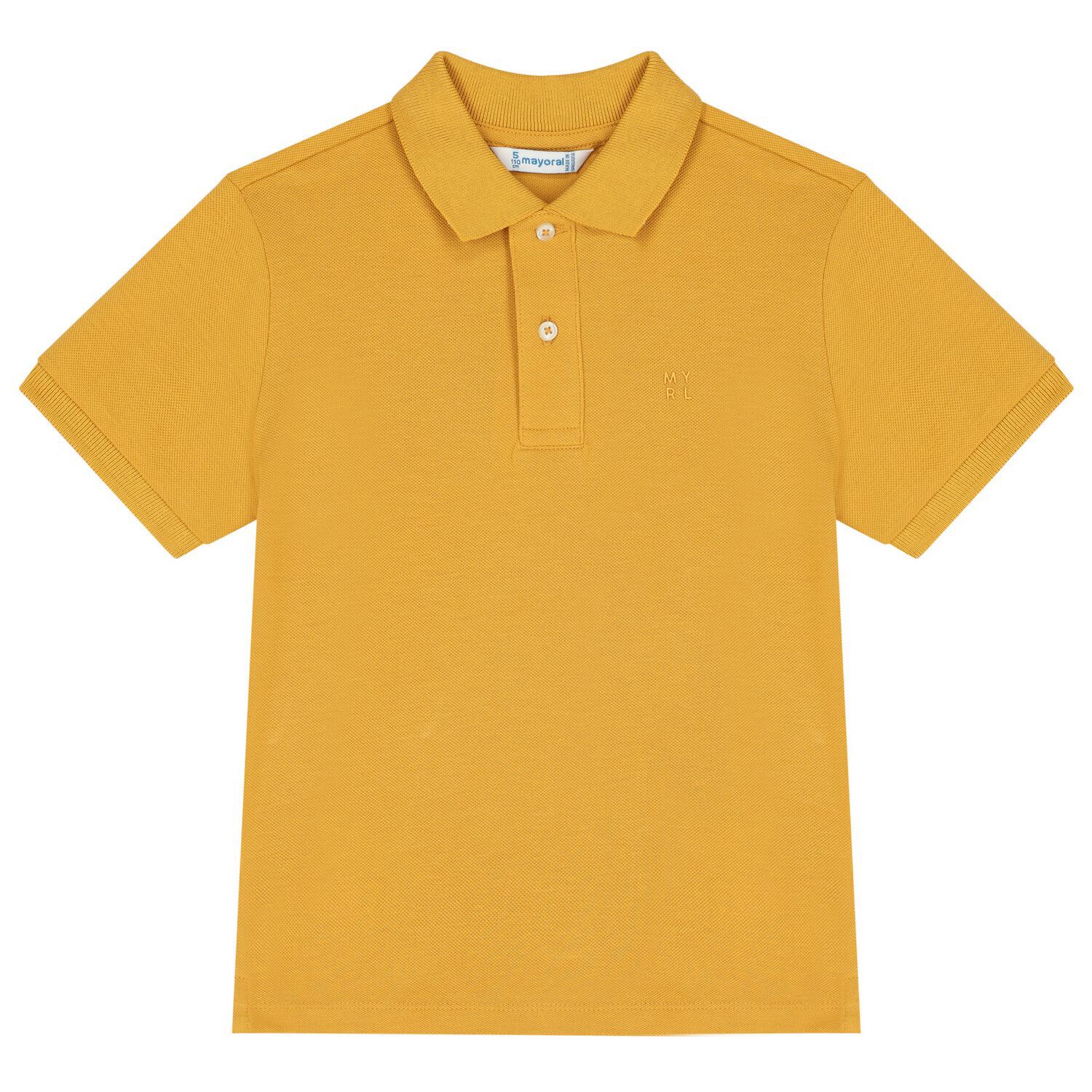 Boys Yellow Logo Polo Shirt, 4, hi-res