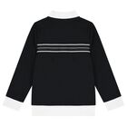 Boys Black Logo Zip Up Top, 1, hi-res
