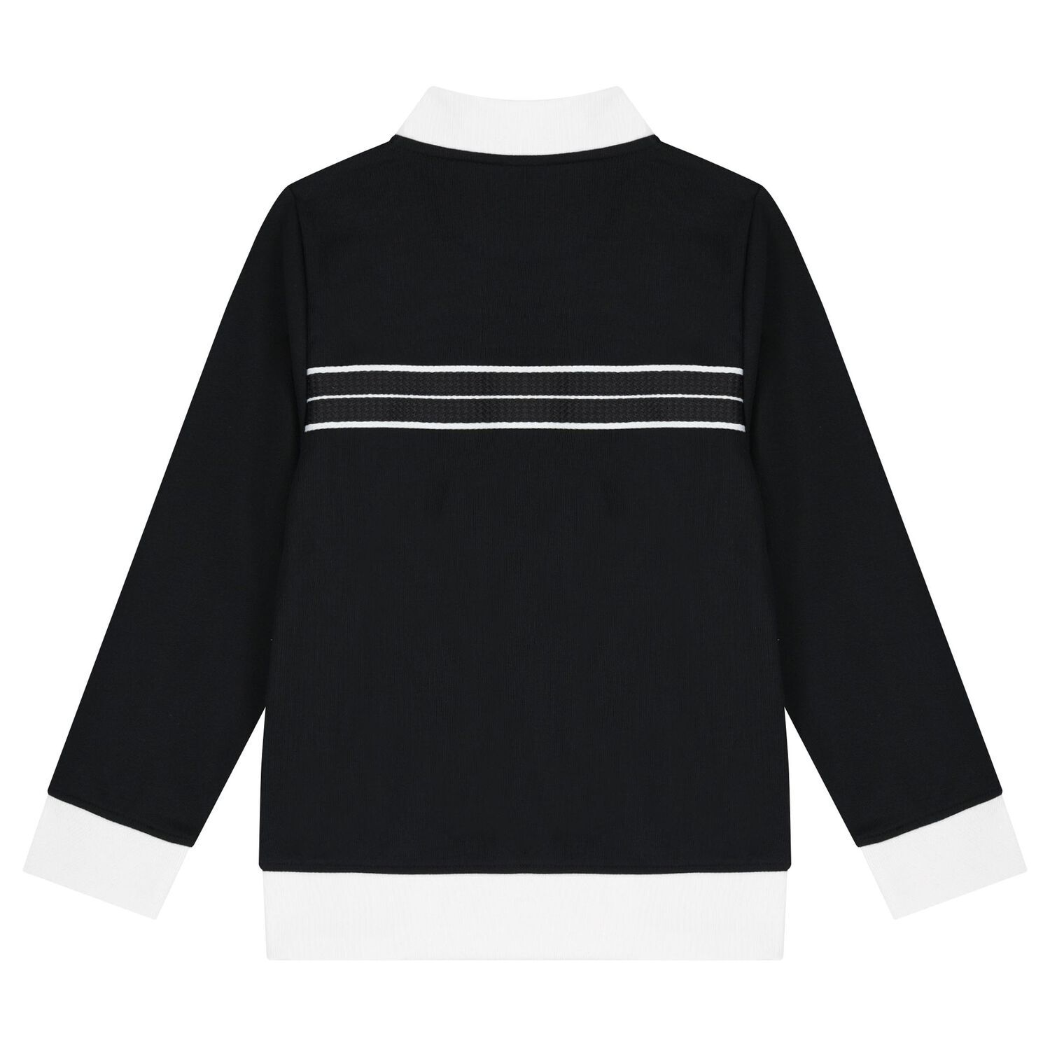 Boys Black Logo Zip Up Top, 1, hi-res image number null