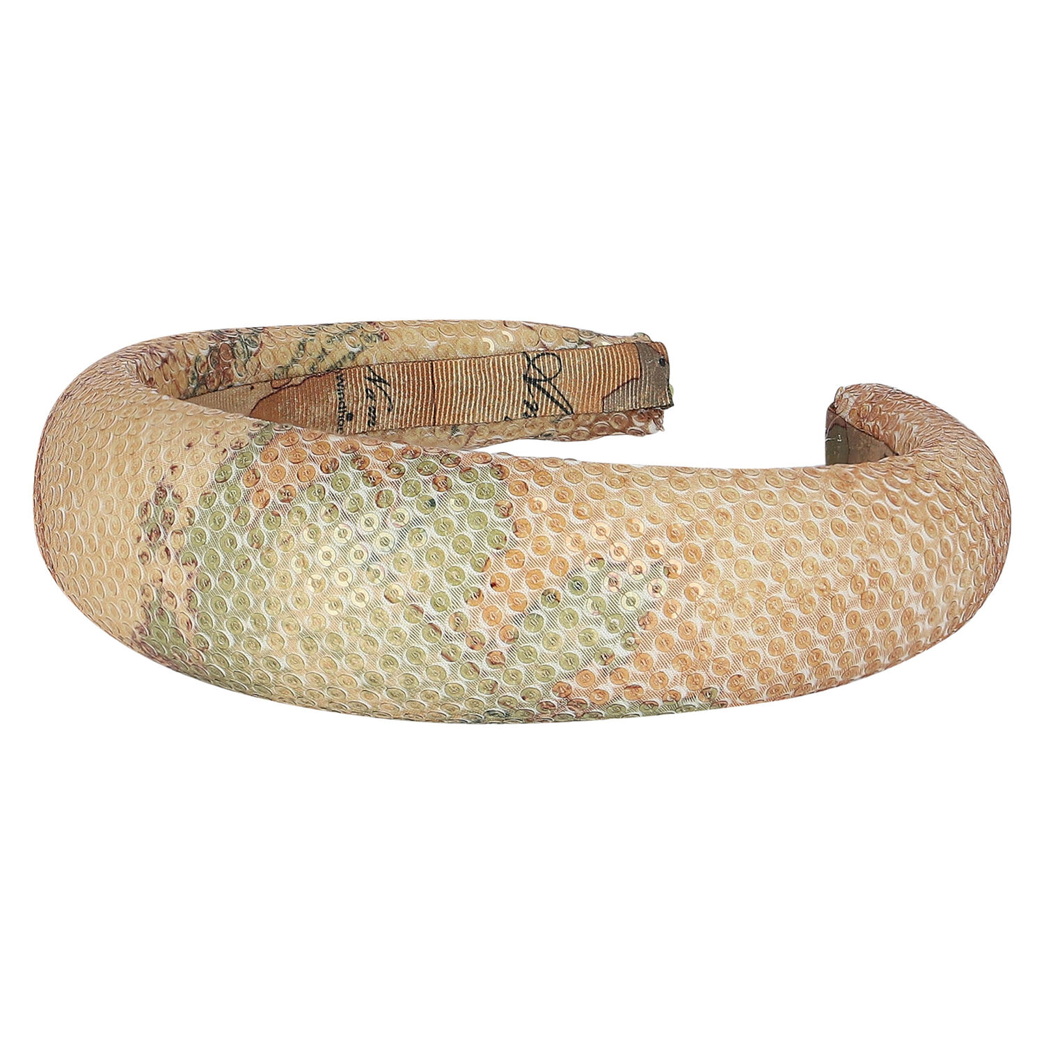 Girls Beige Geo Map Headband, 1, hi-res