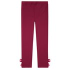 Girls Burgundy Leggings Set, 1, hi-res