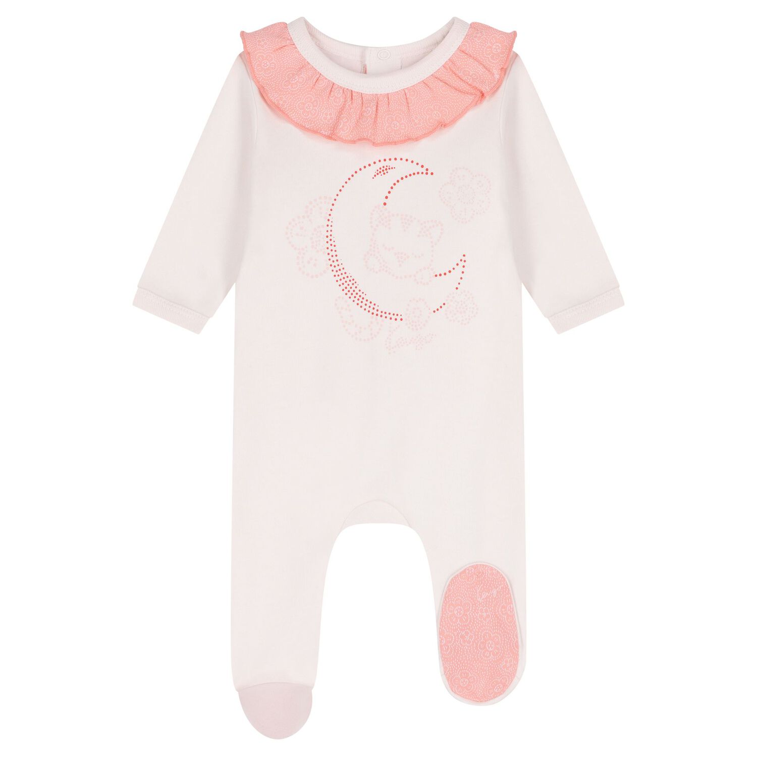 Baby Girls White Tiger Babygrow, 1, hi-res