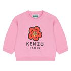Younger Girls Pink Boke Flower Tracksuit, 1, hi-res