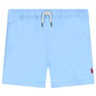 Boys Blue Logo Swim Shorts, 1, hi-res