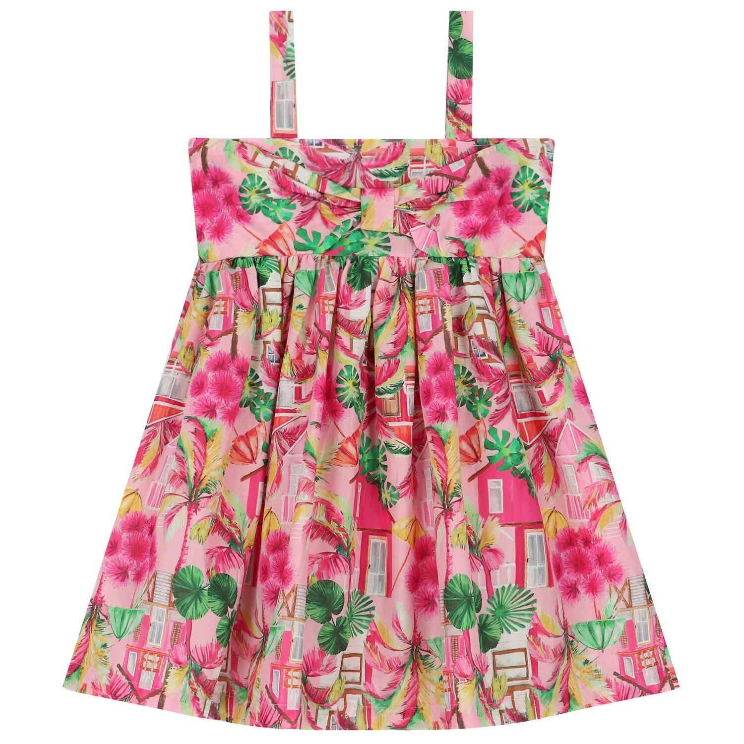 Girls Pink Graphic Dress Set, 1, hi-res