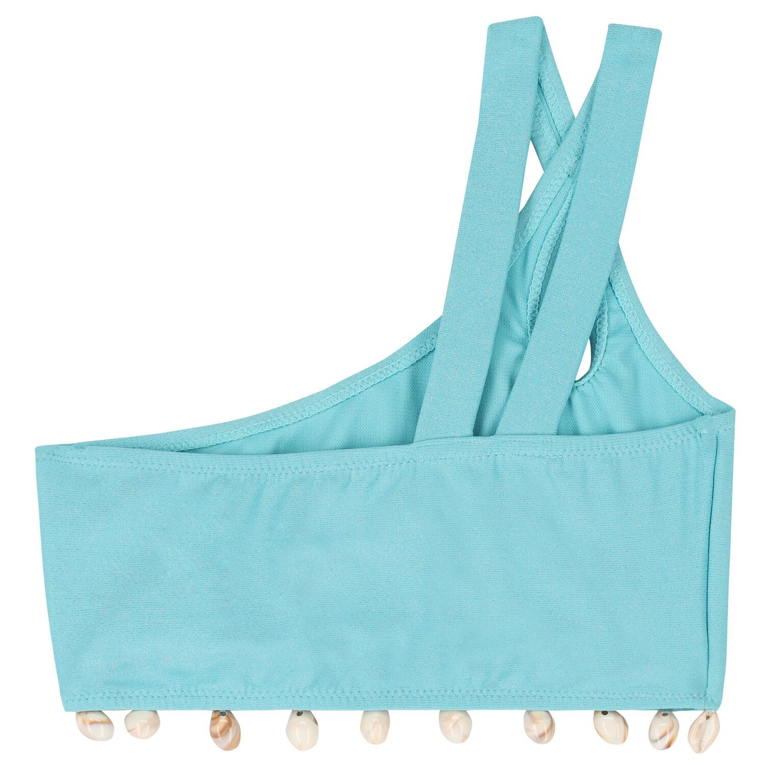 Girls Aqua Shell Bikini, 1, hi-res image number null