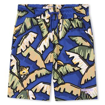 Boys Blue & Green Jungle Shorts