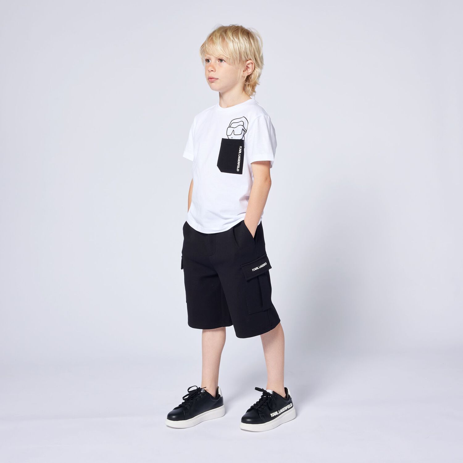 Boys White Logo T-Shirt, 1, hi-res image number null