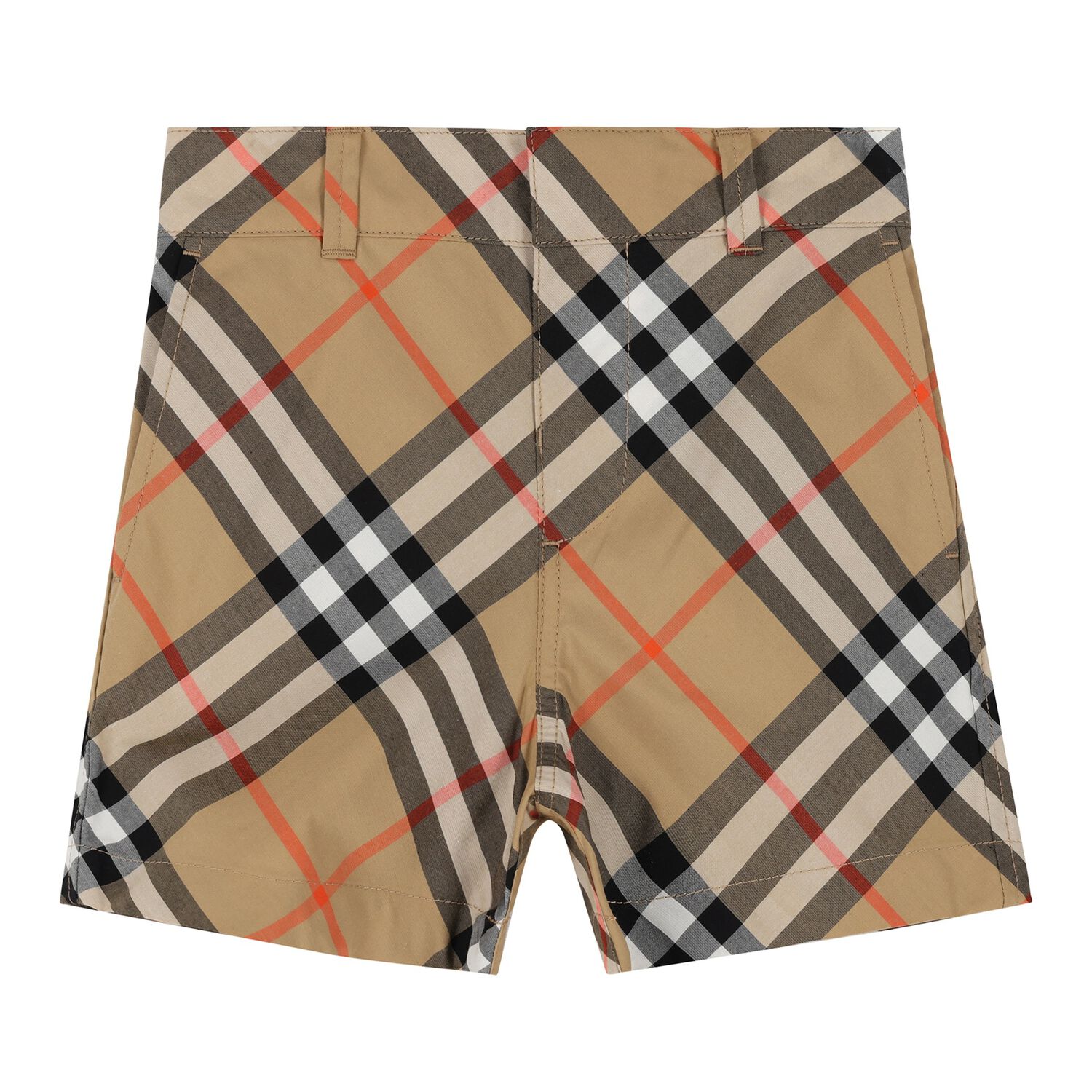 Baby Boys Beige Check Shorts, 1, hi-res image number null