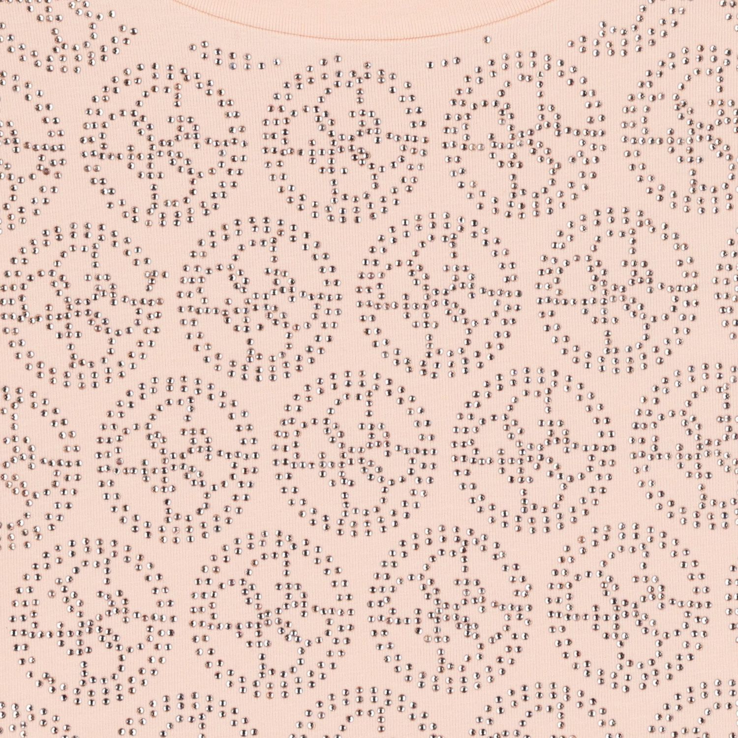 Girls Pink Embellished Logo T-Shirt, 2, hi-res