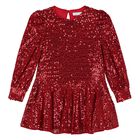 Girls Red Sequin Dress, 2, hi-res