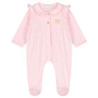 Baby Girls Pink Logo Heart Babygrow, 2, hi-res