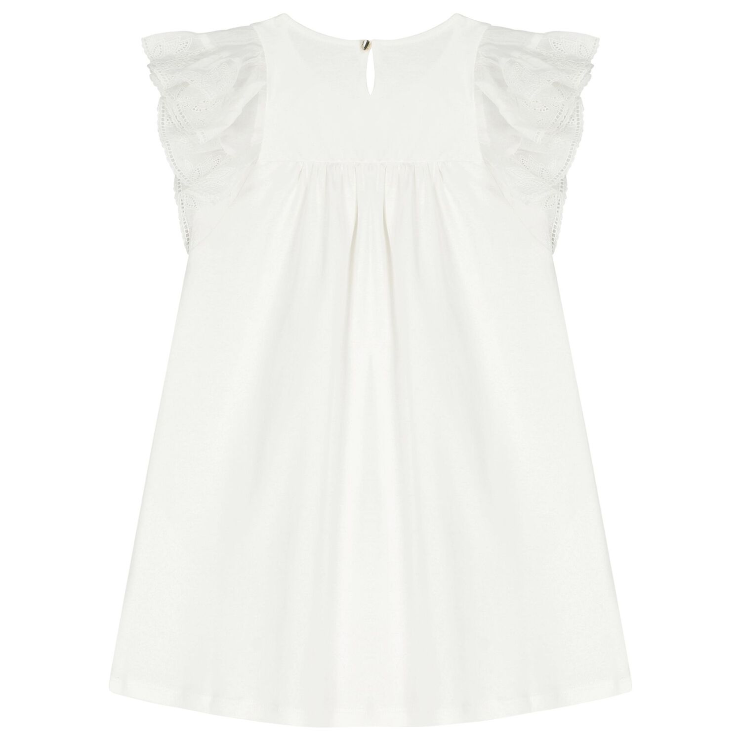 Girls Ivory Logo Dress, 1, hi-res