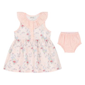 Baby Girls Pink Floral Dress Set