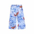 Girls Blue Printed Trousers, 1, hi-res