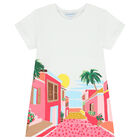 Girls White & Pink Graphic Leggings Set, 2, hi-res