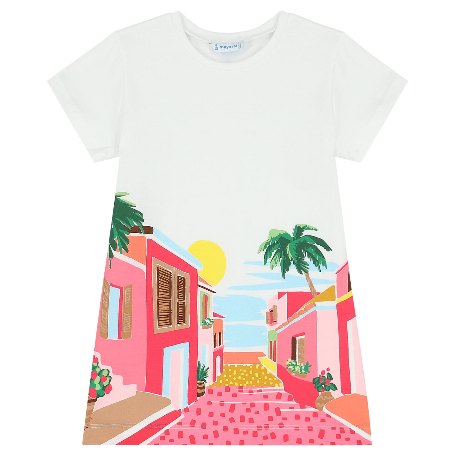 Girls White & Pink Graphic Leggings Set, 2, hi-res