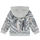 Younger Boys Grey Logo Zip Up Top, 1, hi-res