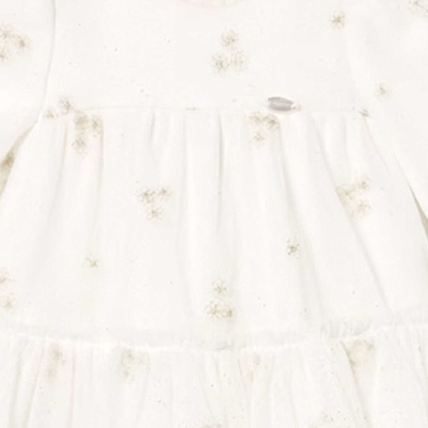 Baby Girls White Floral Tulle Dress, 2, hi-res image number null