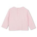 Younger Girls Pink Heart Long Sleeve Top, 1, hi-res