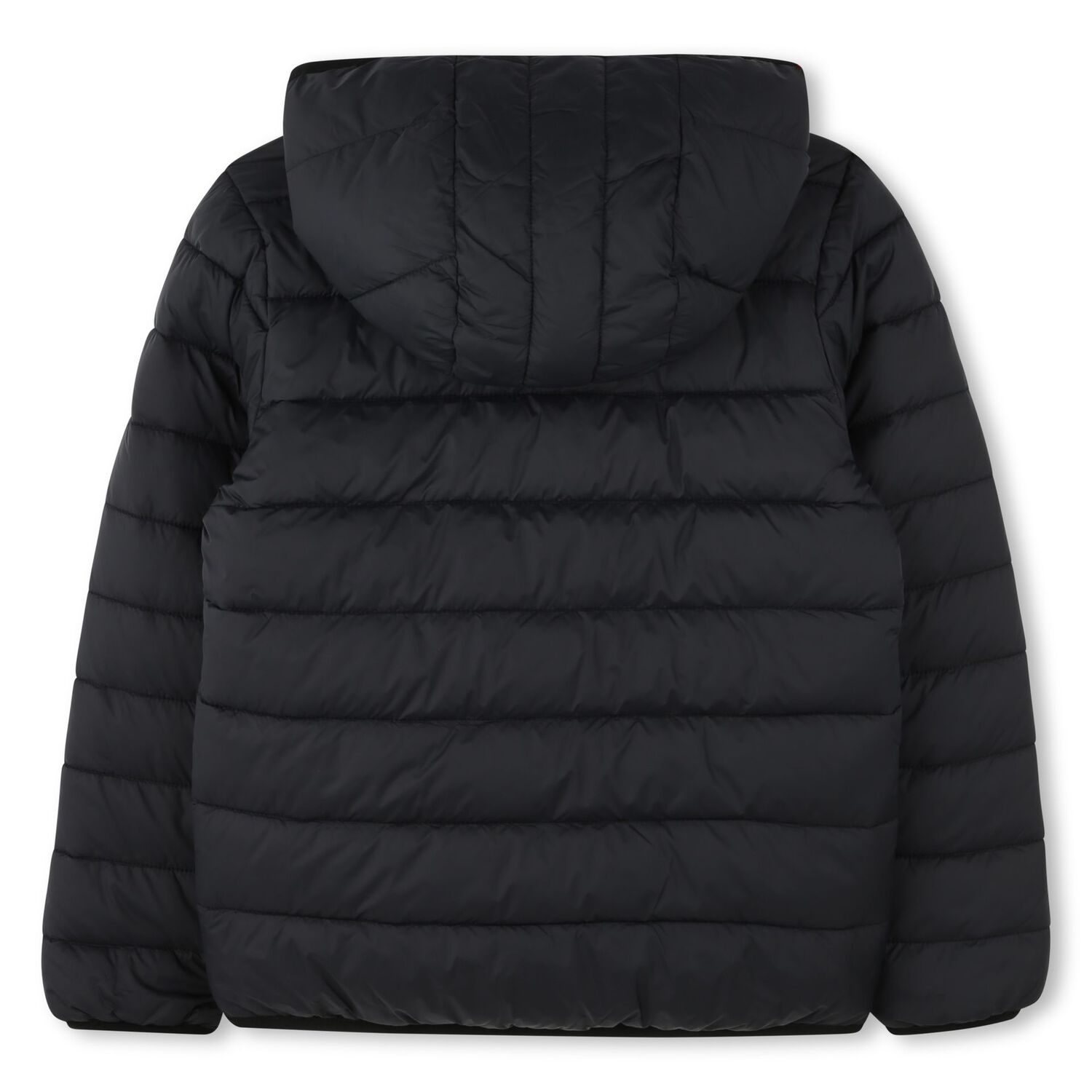 Boys Black Logo Puffer Jacket, 1, hi-res image number null