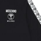 Girls Black & White Logo Dress, 1, hi-res