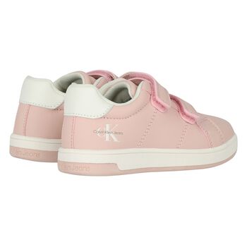 Girls Pink Logo Trainers